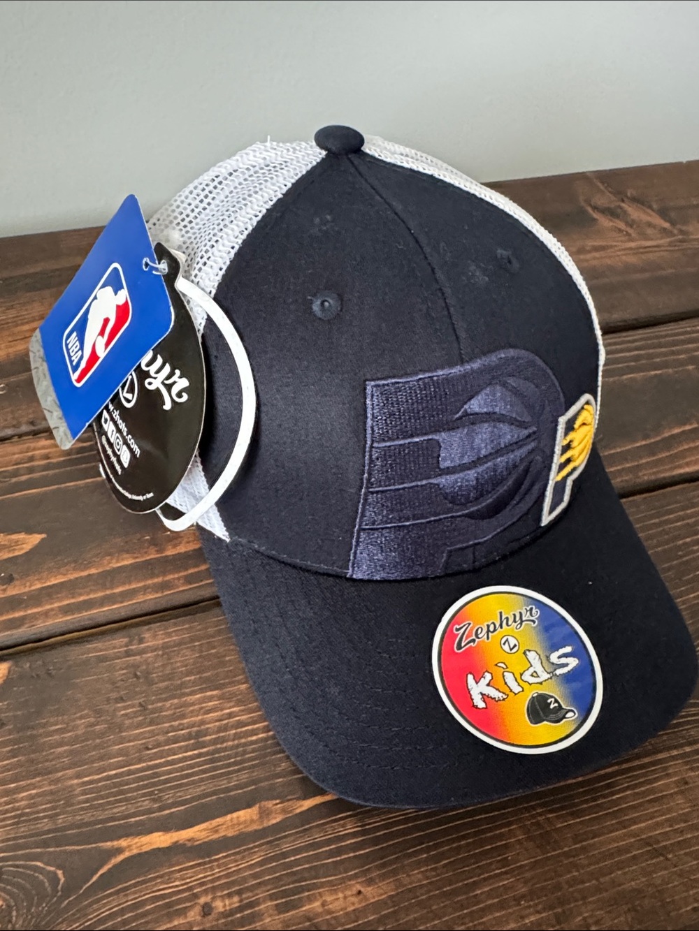 Kids Navy Blue Pacers Trucker Cap with Team Patch - Zephyr